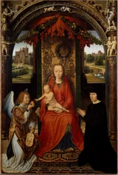 Die Jungfrau und das Kind mit dem Stifter und einem musizierenden Engel