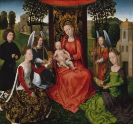 Jungfrau und Kind mit den Heiligen Katharina von Alexandria und Barbara, frühe 1480er