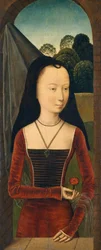 Junge Frau mit Nelke, ca. 1485-90