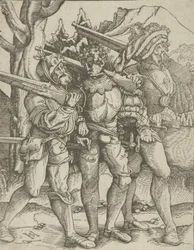 Drei Soldaten mit Musketen, ca. 1511-15