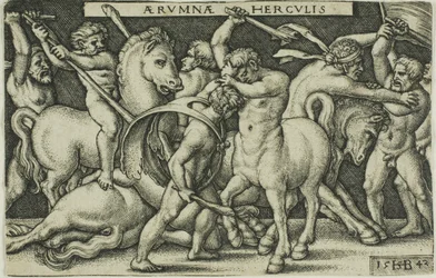 Herkules und die Kentauren, aus den Arbeiten des Herkules