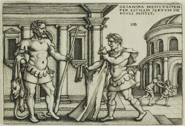 Lichas bringt das Gewand des Nessus zu Herkules, aus Die Arbeiten des Herkules