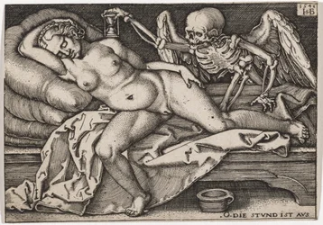Schlafendes Mädchen und der Tod, 1548