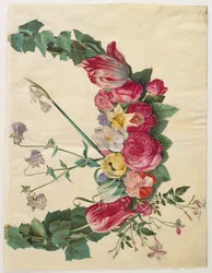Blumengirlande aus dem Album Gottorfer Codex, ca. 1650