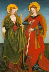 Die Heiligen Genoveva und Lucia - Inzigkofer Altar