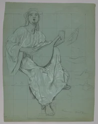 Lutnistka (recto i verso)