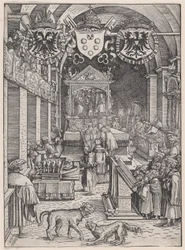 Maximilian I. hört die Messe, ca. 1515