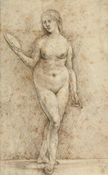 Akt mit Spiegel (Vanitas)