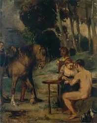 Abendliche Waldszene