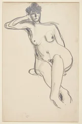 Sitzendes weibliches Modell