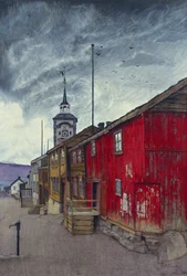 Straße in Røros