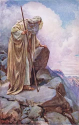 Moses von Pisgah, Illustration aus Pictures That Teach The Crown Series, 1920