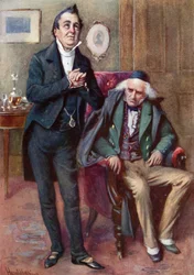 Mr. Pecksniff und Old Martin Chuzzlewit