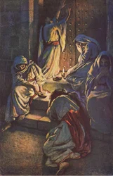 Die törichten Jungfrauen, Illustration aus Harold Copping Pictures: The Crown Series, ca. 1920er Jahre