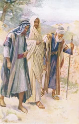 Der Weg nach Emmaus, Illustration aus Harold Copping Bilder: Die Kronen-Serie, ca. 1920er