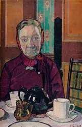 Mrs Mounter am Frühstückstisch, 1916-17