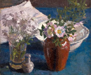 Stillleben: Blumen auf einem Tisch, ca. 1909