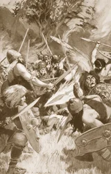 Lughs magischer Speer, Illustration aus 