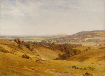 Eine entfernte Ansicht von Arundel Castle