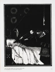 Vom Bett aus lag eine fast flüssige Masse von abscheulicher - von abscheulicher Verwesung