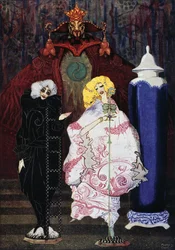 Die Schäferin und der Schornsteinfeger, Märchen von Hans Christian Andersen (1805-1875), Illustration von Harry Clarke (1890-1931)