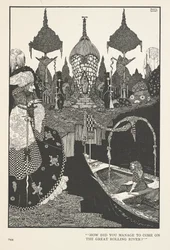 Die Schneekönigin. Wie hast du es geschafft, auf den großen rollenden Fluss zu kommen?