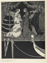 "Es war die Marchesa Aphrodite - die Anbetung von ganz Venedig". Illustration für die Geschichte 