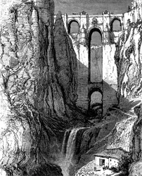 Puente Nuevo, Ronda, Spanien, 19. Jahrhundert