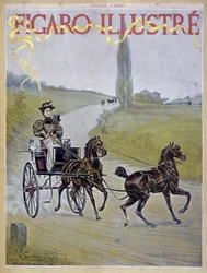 Frau fährt eine Kutsche - in „Figaro Illustré“