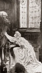 Illustration von Harry Furniss für die Kurzgeschichte Die faule Tour von zwei faulen Lehrlingen aus Die Weihnachtsbücher von Charles Dickens