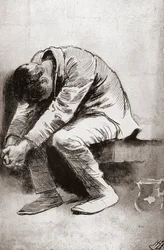 Der einsame Gefangene. Illustration von Harry Furniss für das Charles Dickens Reisebuch American Notes for General Circulation, aus der Testimonial Edition, veröffentlicht 1910.