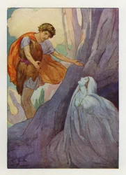 Freudig rufend versuchte Orpheus, es in seinen Armen zu fangen