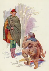 Sebald stand ihm mit erhobenem Messer und Schrecken im ausgemergelten Gesicht gegenüber