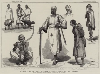 Blätter aus dem Notizbuch unseres Künstlers in Abessinien