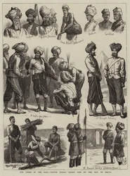 Die Krise im Osten, einheimische indische Truppen auf dem Weg nach Malta