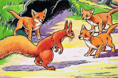 Kleines rotes Eichhörnchen