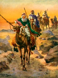 Lord Kitchener als Araber verkleidet