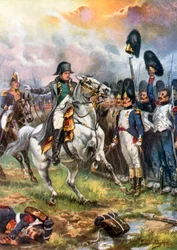 Napoleon und die kaiserliche Garde. Schlacht von Waterloo