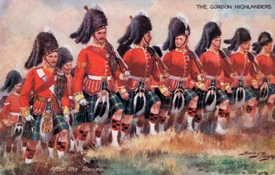 Die Gordon Highlanders, nach der Überprüfung