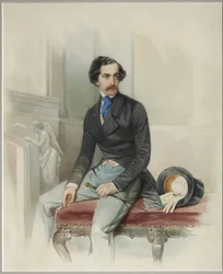 Porträt von Alexei Arkadjewitsch Stolypin, genannt Mongo, 1816-1858, 1845