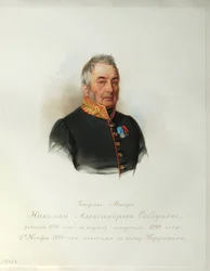 Porträt von General Nikolai Alexandrowitsch Sablukow 1776-1848 aus dem Album der Kaiserlichen Garde, 1846-1849
