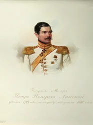 Porträt von General Pjotr Petrowitsch Lanskoi 1799-1877 aus dem Album der Kaiserlichen Leibgarde, 1846-1849