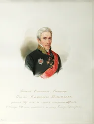 Porträt von Ivan Danilovich Danilov 1770-1852 aus dem Album der Kaiserlichen Leibgarde, 1846-1849