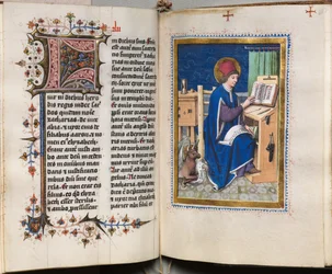Evangelienbuch mit Evangelistenporträts: Verzierte Initiale
