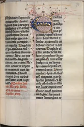 Evangelienbuch mit Evangelistenporträts: Verzierte Initiale, ca. 1480