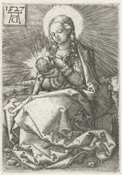 Madonna mit Kind an der Brust