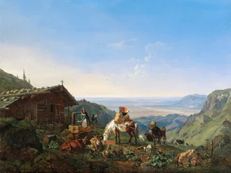 Auftrieb zur Alm an der Benediktenwand