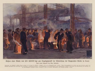 Schmelzwerk der Krupp-Werke in Essen, Deutschland