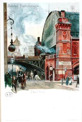 Der Bahnhof in der Friedrichstraße, Berlin, ca. 1900