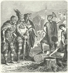 Der römische General Stilicho verhandelt mit den Goten, ca. 400